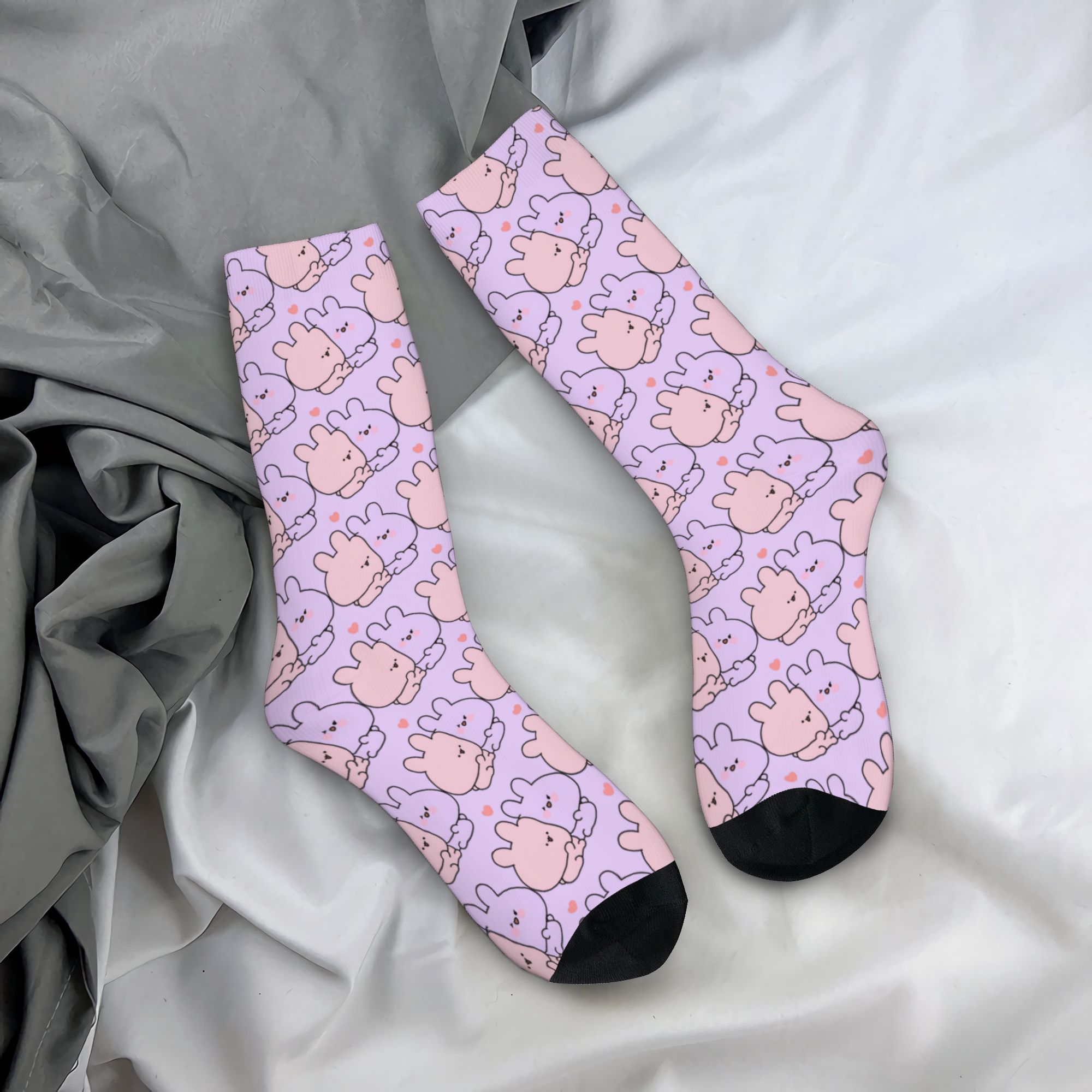 Dress Sock Men - Custom Cartoon A-Asamimichans Cute Dress Socks