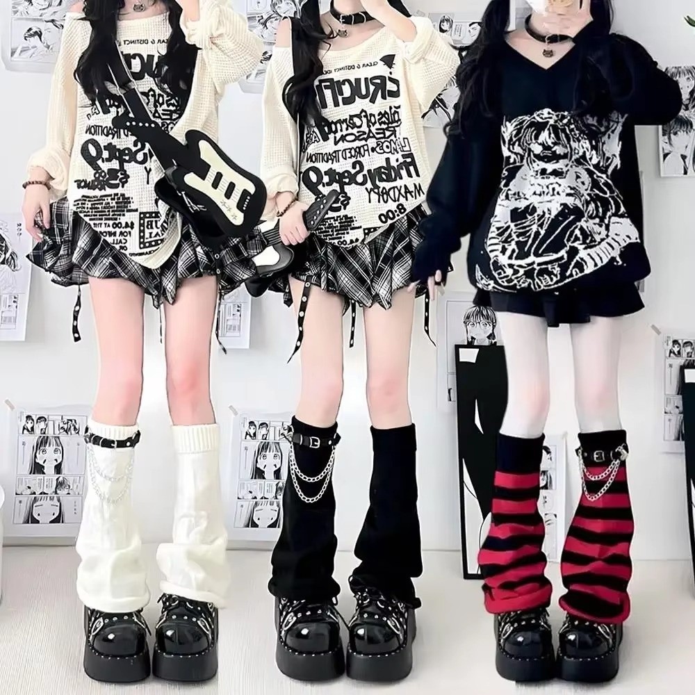 Japanese Style Harajuku Knit L - Boot Sock Slouchy review and price