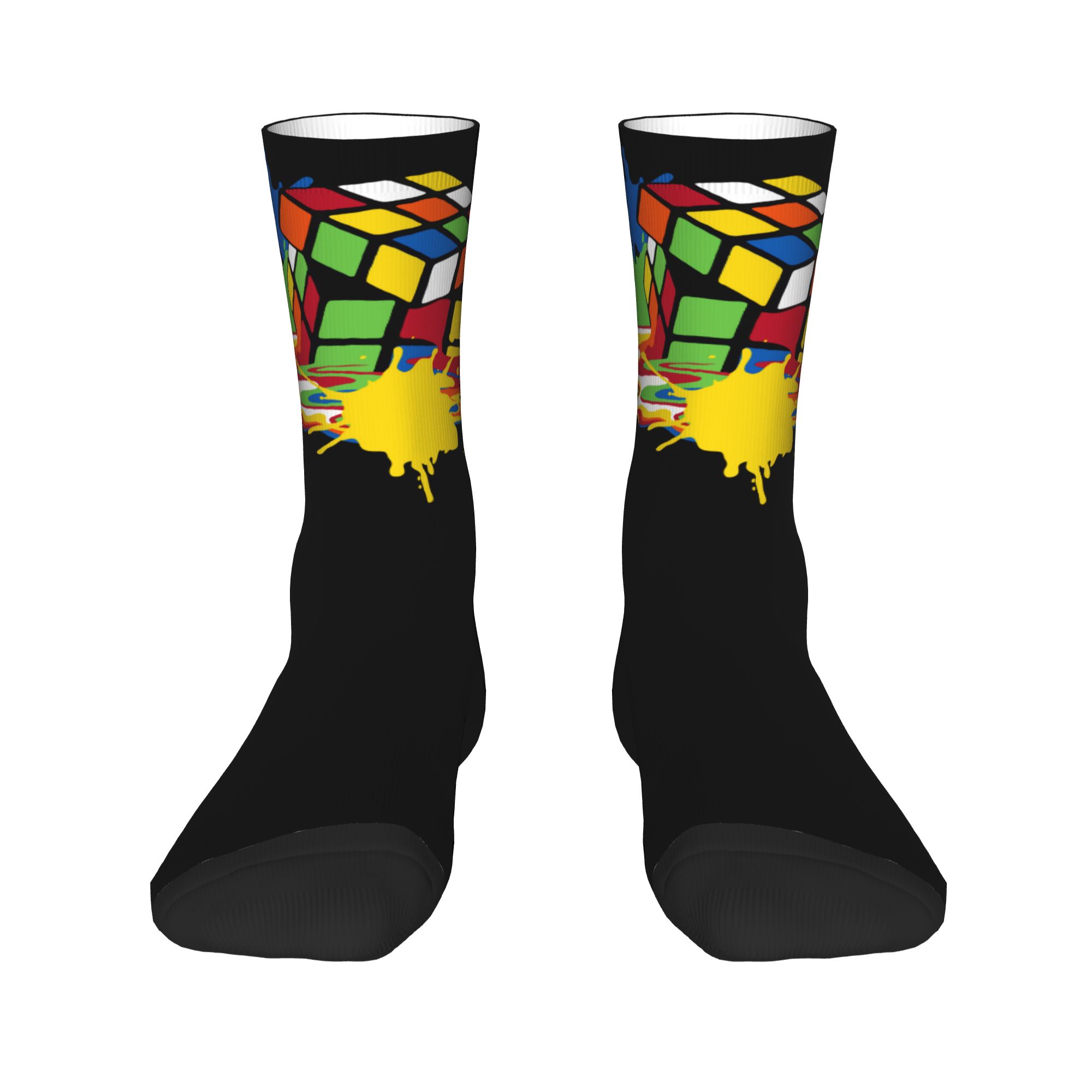Custom Melting Rubiks Cube Men - Dress Sock Men review and price