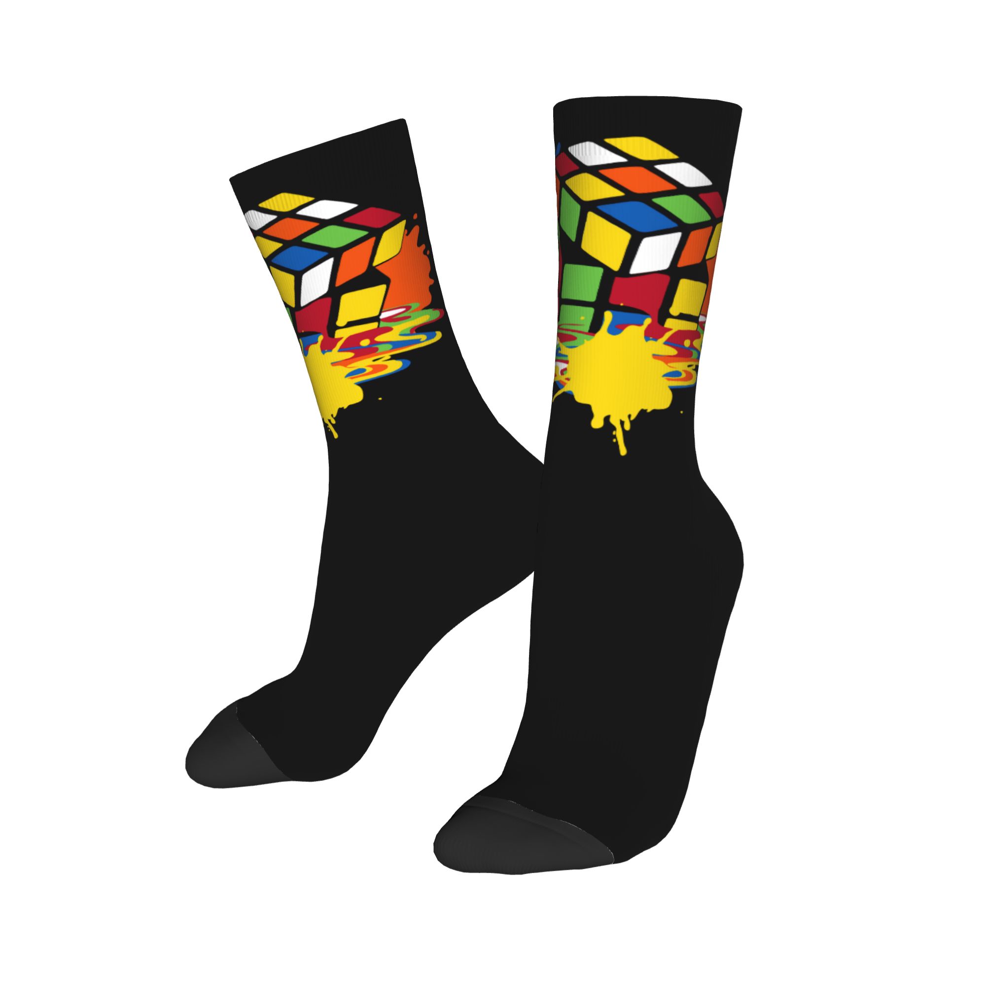 Custom Melting Rubiks Cube Men - Dress Sock Men review and price